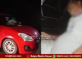 Car Accident Near Shivamogga Davanagere Man Dies on the Spot