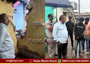 Shivamogga MLA Channabasappa Assures Quick Relief to Rain Affected Family
