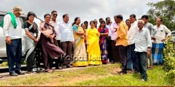 ಶಿವಮೊಗ್ಗ ಗ್ರಾಮಾಂತರದಲ್ಲಿ ಬರ ಪರಿಸ್ಥಿತಿ ಪರಿಶೀಲನೆಗೆ ಶಾಸಕಿ ಶಾರದಾ ಪೂರ್ಯನಾಯ್ಕ್ ಭೇಟಿ