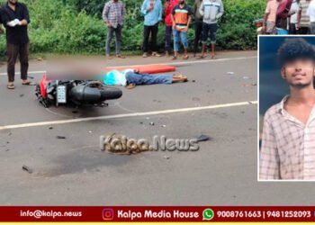 shikaripura road accident iti student milan dies