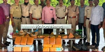 Ballari RPF GRP Seize 29 kg Ganja Amaravati Express