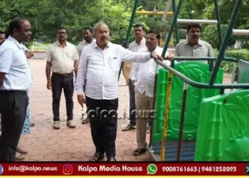 shivamogga MLA Chenni instructs gandhi-park-revamp