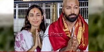 Hardik Pandya offers hair at tirumala Srinivasa temple
