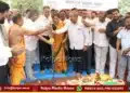 shivamogga foundation-stone for KPS School building