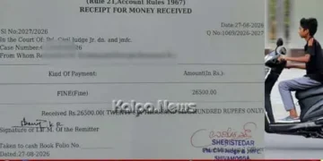 Shivamogga Minor Driving Case Father Fined Rs. 26500