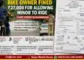 Shivamogga Bike Owner Fined Rs 27000 Who Gives To Minor