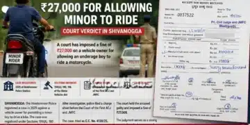 Shivamogga Bike Owner Fined Rs 27000 Who Gives To Minor
