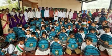 Shivamogga Santhwana Trust Distributes Free School Bags