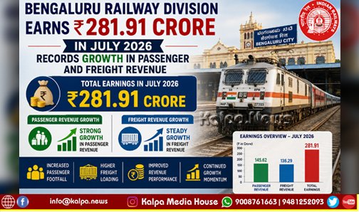 South Western Railway Bengaluru July Record Revenue