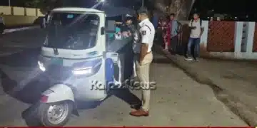 Shivamogga Railway Station Prepaid Auto Traffic Police Raid