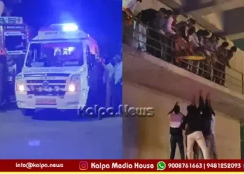 Shivamogga hit and run auto driver injured bike rider flyover copy