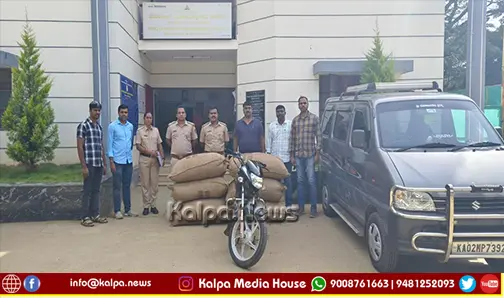 shivamogga areca nut theft 5 arrested rs.5 lakh seized