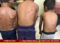 shivamogga sagar teacher beats children low marks