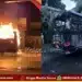 udupi bus fire near petrol pump averted major
