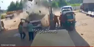 Gujarat Karjan CNG Car Tank Blast During Refuelling