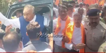 Shivamogga Corporation Protest Eshwarappa Detained copy