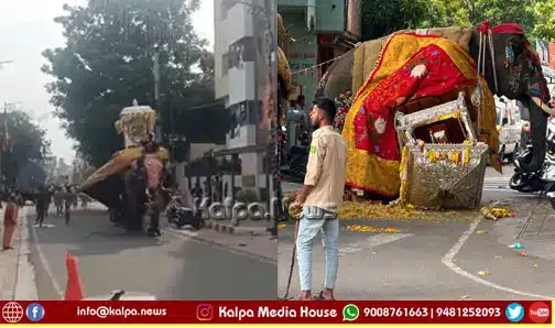Shivamogga Dasara Elephants Clash Devi Idol Ambari Falls copy
