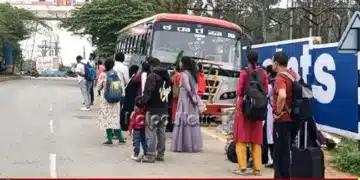 Shivamogga Sringeri KSRTC Bus Breakdown MRS Circle· copy