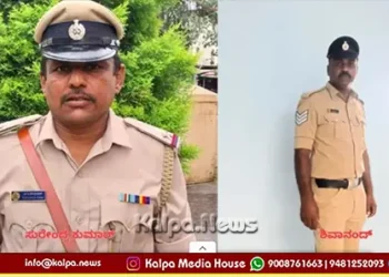 Talaguppa 112 police rescue man from railway track