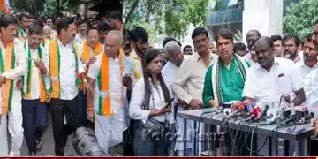 bengaluru padayatre munirathna nda candidates nomination